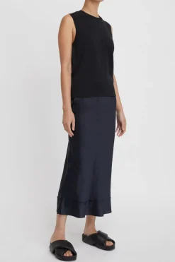Cotton Cashmere Crew Neck Tank
