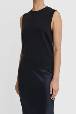 Cotton Cashmere Crew Neck Tank