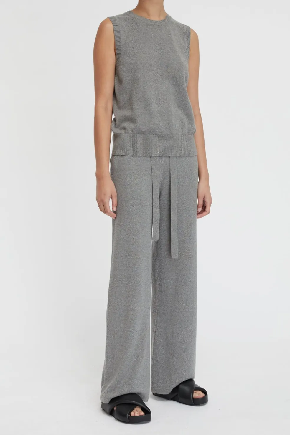 Cotton Cashmere Crew Neck Tank