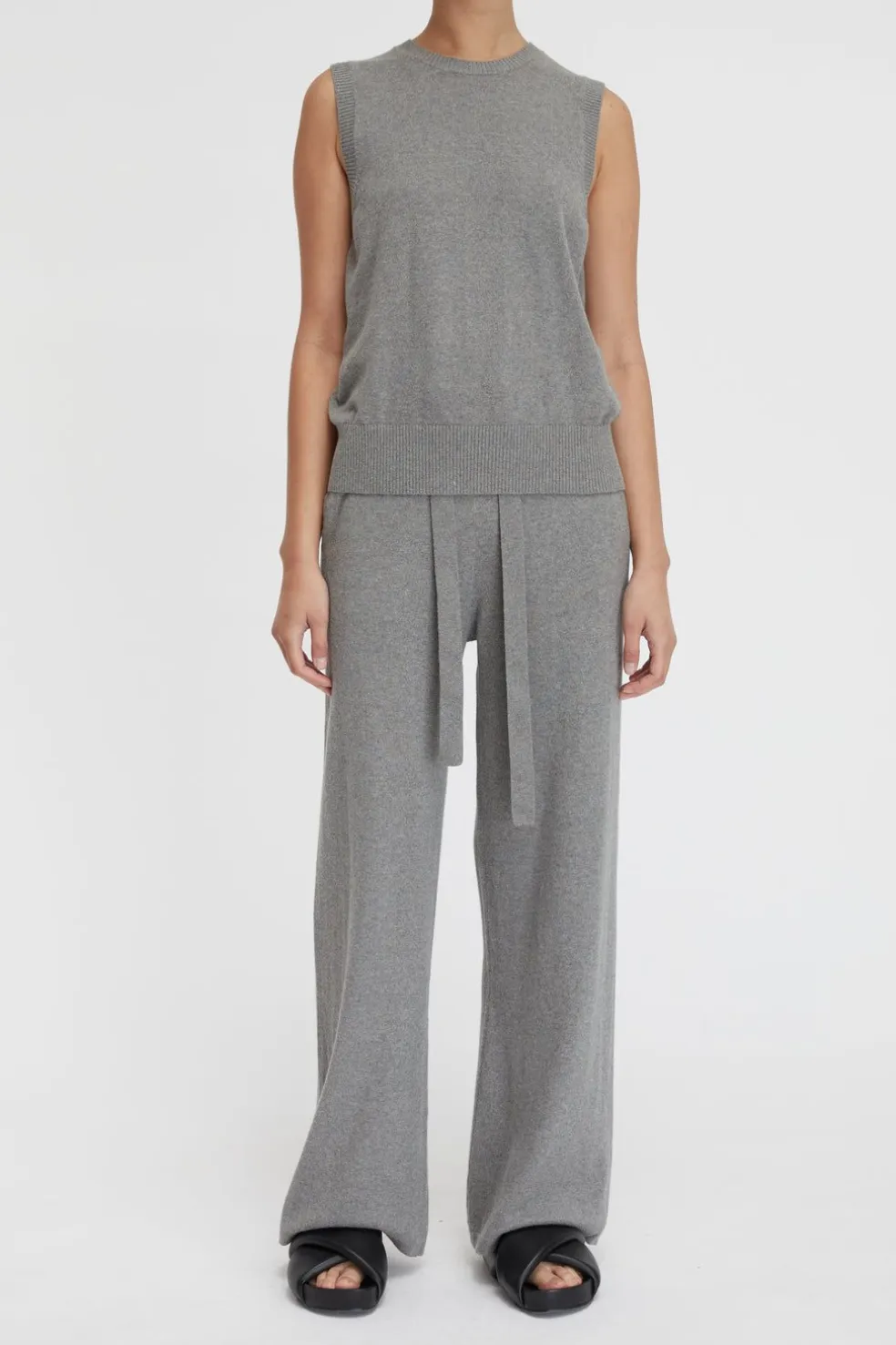 Cotton Cashmere Crew Neck Tank