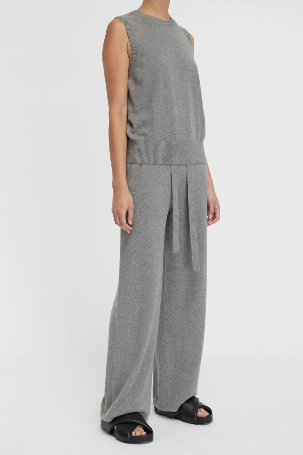 Cotton Cashmere Crew Neck Tank