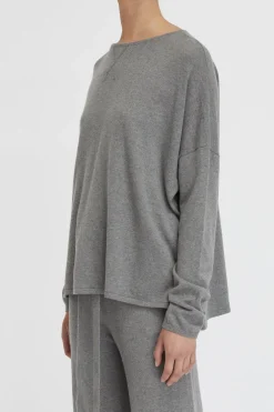 Cotton Cashmere Ls Boxy Knit