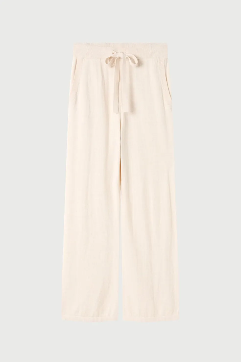 Cotton Cashmere Wide Leg Pant