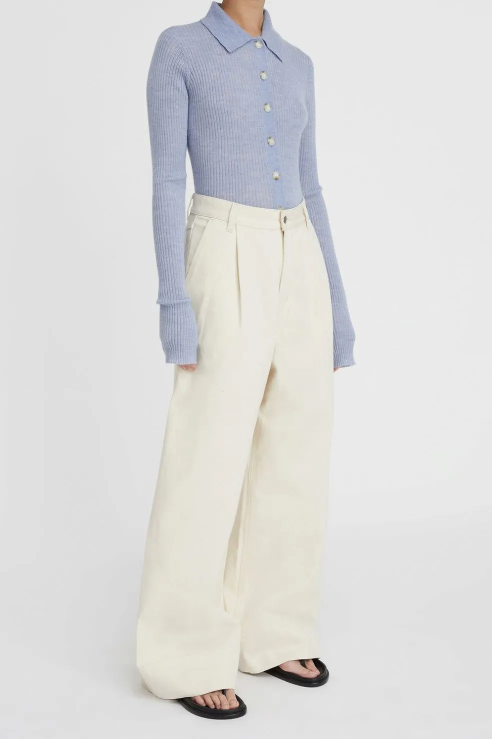 Lm Denim Pleat Pant