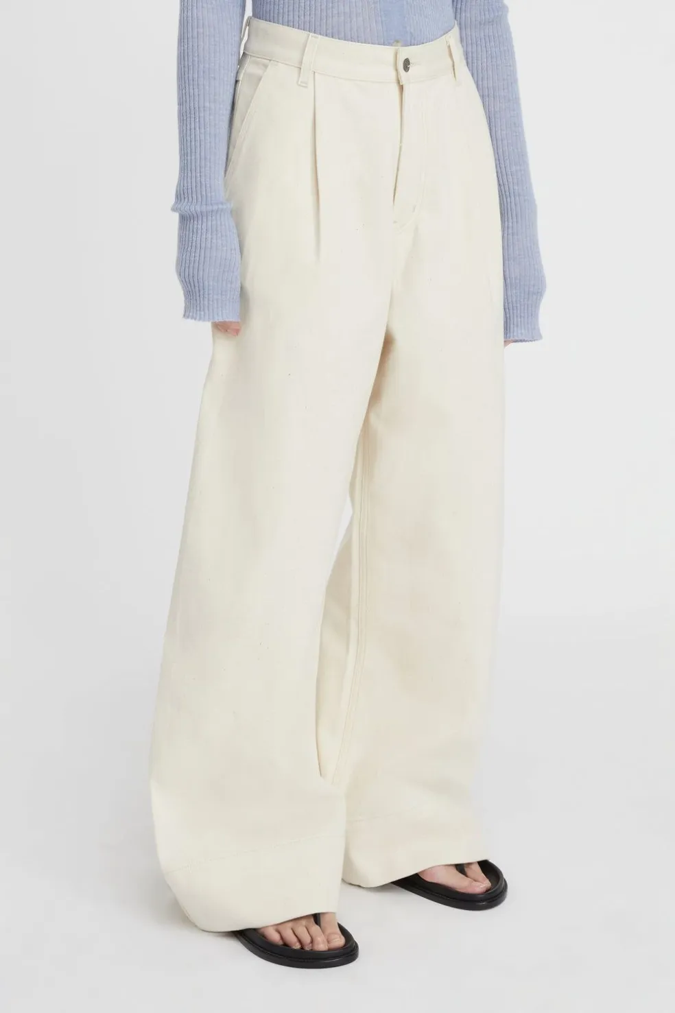 Lm Denim Pleat Pant