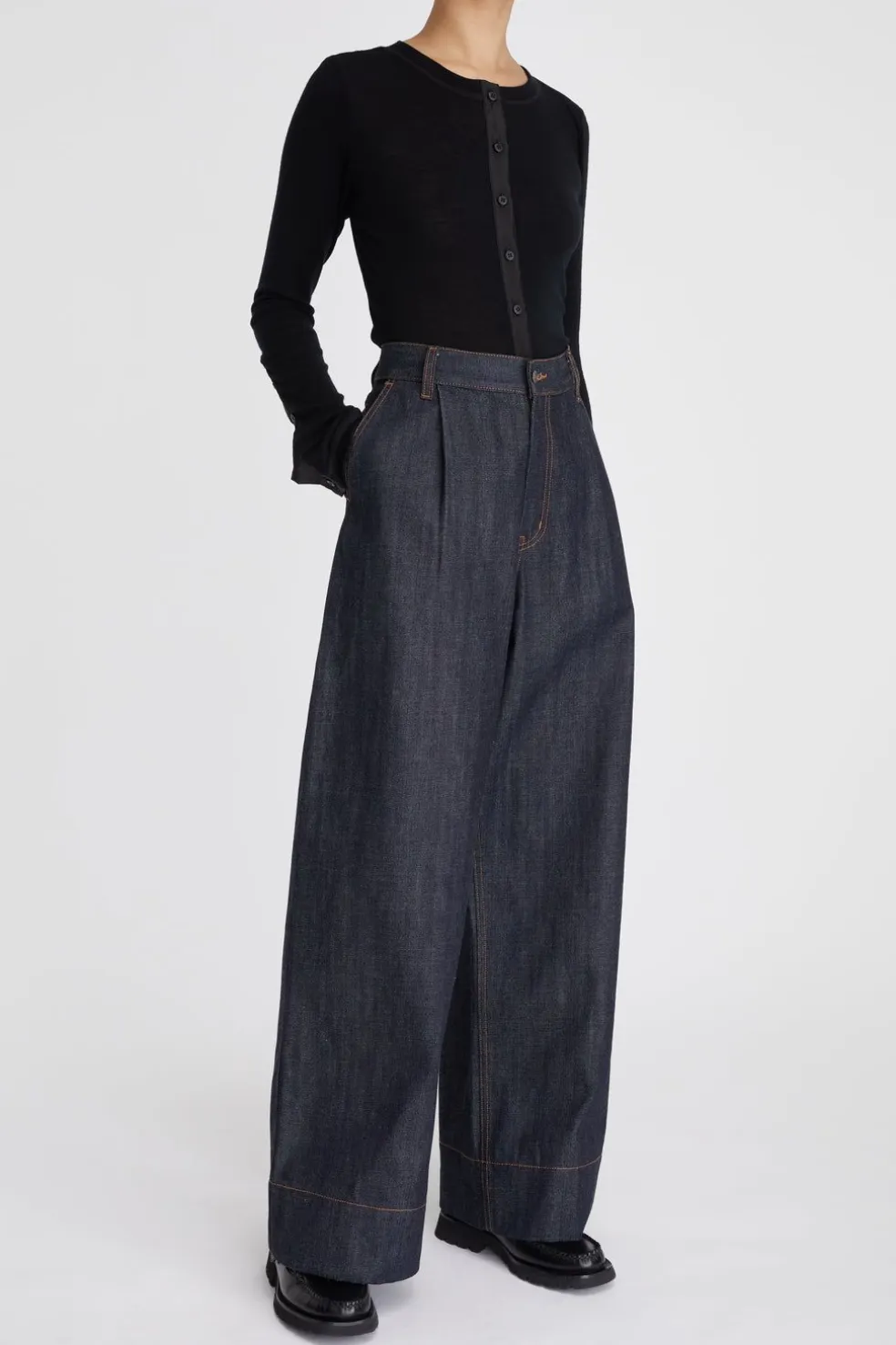 Lm Denim Pleat Pant