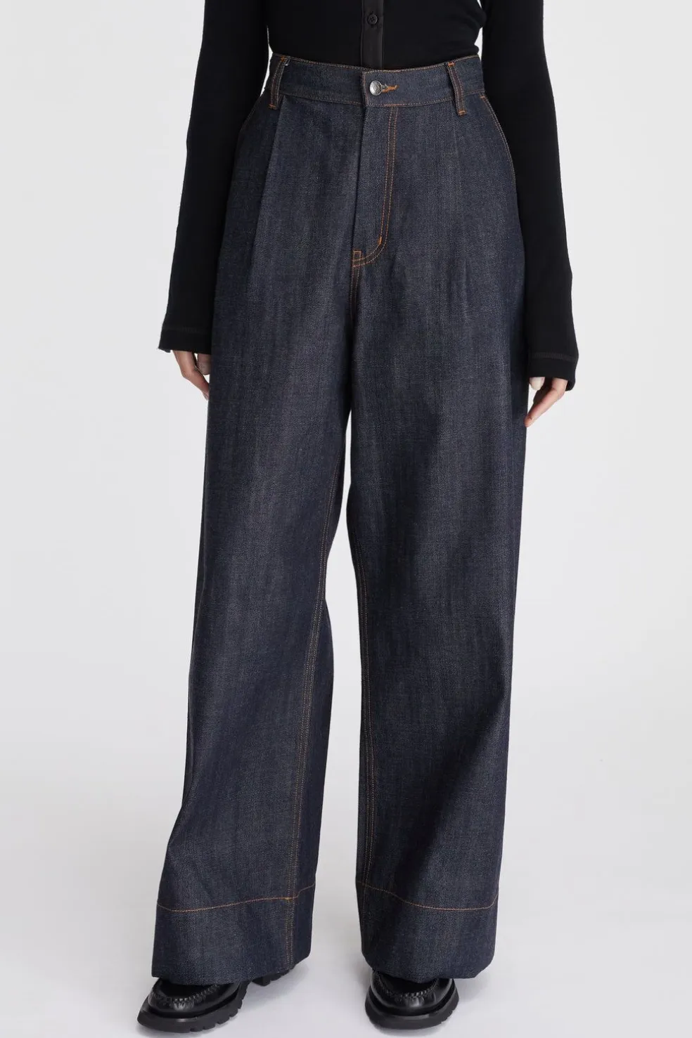 Lm Denim Pleat Pant