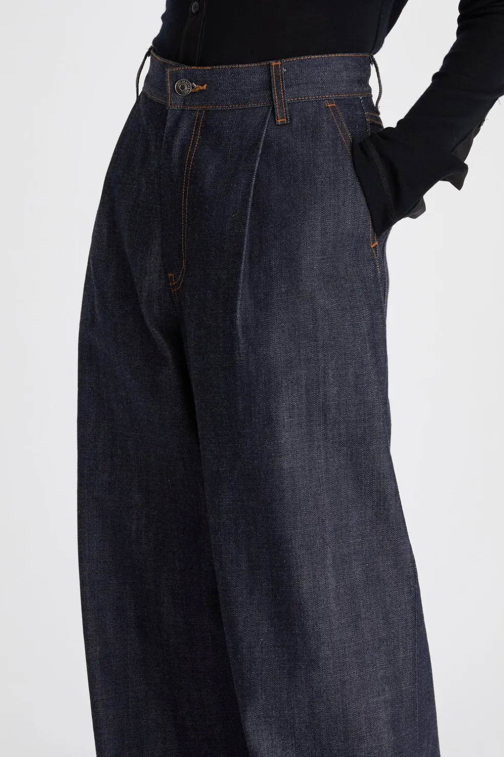 Lm Denim Pleat Pant