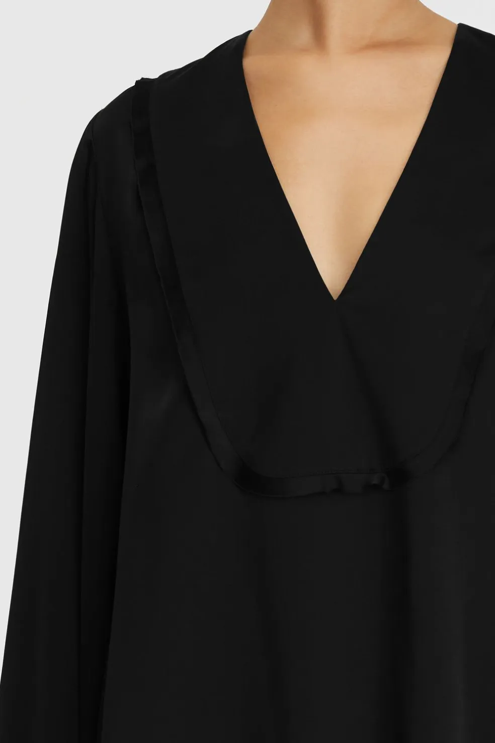 Stella Silk Satin Ls Blouse
