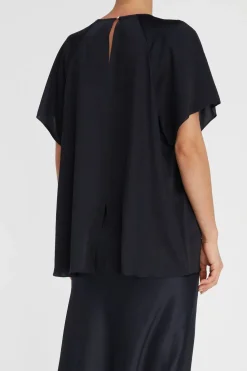 Stella Silk Satin Raglan Tee