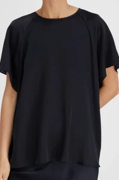 Stella Silk Satin Raglan Tee