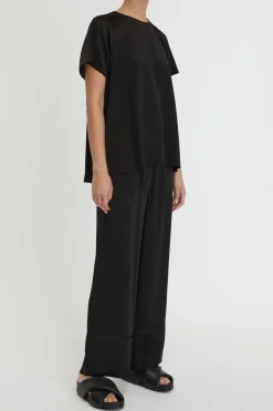 Stella Silk Satin Raglan Tee