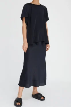 Stella Silk Satin Skirt
